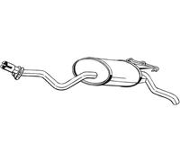 122 CV SILENZIATORE POSTERIORE PER MERCEDES 190 W201 E 2.0 KW 90 CV 122