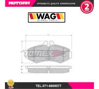 1223 Kit pastiglie freno a disco ant.adatto a Mercedes-Benz (MARCA-WAG)