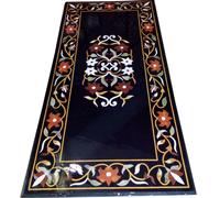 122cm x 61cm Marmo Nero Centro Table Top Inserto Work Artigianato Arredo Casa Da
