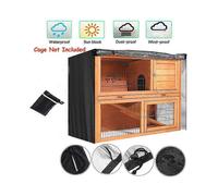 122X50X105cm Rabbit Cage Cover, Weatherproof Hutch Rain Shield, Black