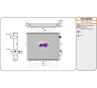 123.023/A AHE Radiatore, Raffreddamento motore per RENAULT