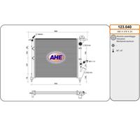123.040 AHE Radiatore, Raffreddamento motore per RENAULT