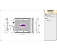 123.059/A AHE Radiatore, Raffreddamento motore per RENAULT