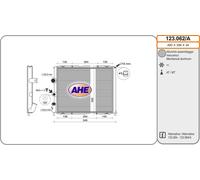 123.062/A AHE Radiatore, Raffreddamento motore per RENAULT