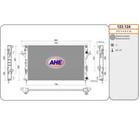 123.124 AHE Radiatore, Raffreddamento motore per RENAULT