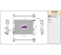 123.235 AHE Radiatore, Raffreddamento motore per DACIA,NISSAN,RENAULT
