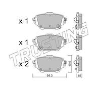1236.0 TRUSTING Kit pastiglie freno, Freno a disco per TOYOTA