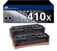 123CONSOMMABILI - 410X - Toner compatibili con HP CF410A CF410X 410A 410X per HP Color Laserjet Pro MFP M477fdw M477fnw M477fdn M452nw M377dw M452dn M452dw M477 M452 (Confezione 2 nero) - Nouvo