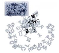 124 Pezzi Lettere Magnetiche, Alfabeto Maiuscolo ABC Magneti per Frigorifero, Magneti per Frigorifero con Lettere Dell'alfabeto in Schiuma, Regalo per Alfabeto da Frigorifero per Materiale(Bianco)