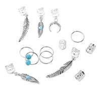 124 pezzi scava fuori l'anello dei capelli intrecciato Dread Locks Dreadlocks perline fascino tubi treccia regolabili donne Per Decorazioni