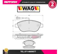 1249 Kit pastiglie freno a disco anteriore (MARCA-WAG)..