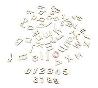 124Pcs Wooden English Letter Shape Chips Decoration Wood Pieces for Home Living Room