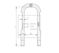 125.011-00A Federbügel M 24x45 105 x 306 Adatto A per Scania
