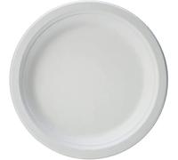 125/500/1000 Piattini piani monouso 18cmØ Biodegradabili e Compostabili in polpa di cellulosa usa e getta bagassa Plastic free | After Plastic (1000)