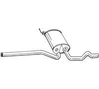 125 CV SILENZIATORE CENTRALE PER VW Passat 3B2 1.8 KW 92 CV 125
