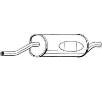 Bosal Marmitta 247-893 - Silenziatore posteriore per BMW 5 (E28)