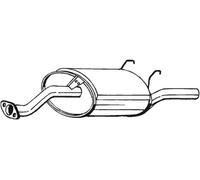 125 CV SILENZIATORE POSTERIORE PER HONDA Civic V Coup EJ 1.6i-VTEC KW 92 CV 125