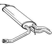 Bosal Marmitta 175-087 - Silenziatore posteriore per Mercedes S210 E 220 T CDI 125/136/143 CV