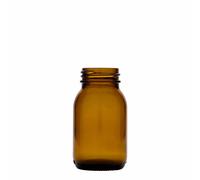 125 ml barattolo a bocca larga, marrone, bocca: DIN 40
