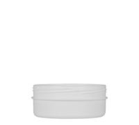 125 ml barattolo in plastica 'White Line', PP, bianco, bocca: chiusura a vite