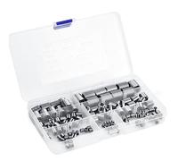 125 Pezzi Acciaio Inossidabile Filo Filettatura Inserti Viti Helicoil, M3 M4 M5 M6 M8 M10 M12 Assortimento Inserti Filettati Guaina, Riparazione di Inserti Fili d'Acciaio Inox 304