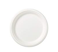 125 Pezzi - Piatto Piano Tondo Polpa di Cellulosa 100% Compostabile, diametro 22 cm. Sbiancato e derivante da risorse della natura. Biodegradabile - Compostabile - Plastic Free IN OMAGGIO: 25 PIATTI