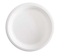 [125] Piatti Piani Tondi Bio in Polpa di Cellulosa 23 cm Signorbio |Compostabili