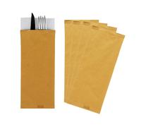 125 SACCHETTI BUSTE PORTA POSATE DI CARTA 40GR CON TOVAGLIOLI 10x25 CM
