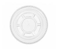 1250 Coperchi Piatti Con Foro Bicchieri Shaker D.78 mm Trasparente PET Riutilizzabili - Smoothie, Succo, Milk Shake - D-Work