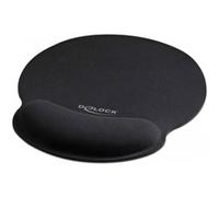Delock 12559 Tappetino per il mouse con inserto in gel per polso Nero