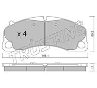 1256.0 TRUSTING Kit pastiglie freno, Freno a disco per PORSCHE