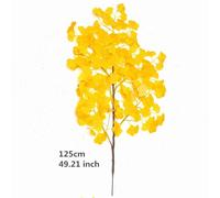125cm Grande Artificiale Gingko Acero Albero Plastica Pianta Ramo Casa Da Decor