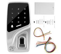 125KHz RFID Biometric Access Control | Semiconductor Fingerprint Scanner 500 User Capacity | Metal Security Keypad for Offices/Factories | IP64 Weather - Protected 1 Second