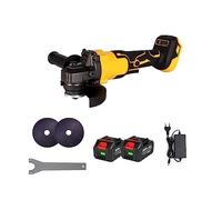 125MM 18V smerigliatrice angolare elettrica senza spazzole batteria ricaricabile levigatrice utensili elettrici Lucidatura superficiale(2 Battery Set)
