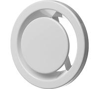 Ø 125mm Bianco Diffusore di Scarico in Metallo - Valvola a Disco Regolabile - Con clip a molla - Rotonda Griglia di Ventilazione
