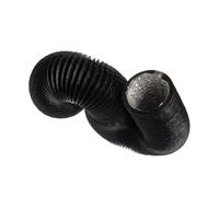 Ø 125mm Condotto d'aria Flessibile per Cappa da Cucina, Condizionatore d'aria, Aspiratore, Tubo di Scarico - Alluminio/PVC Nero