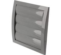 Ø 125mm Grigia Griglia di Ventilazione in Plastica con Alette a Gravità - Griglie D'Aerazione con Rete Anti Insetti