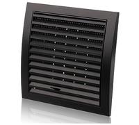 Ø 125mm Griglia Ventilazione Regolabile in Plastica ABS Antracite con Zanzariera e Flangia - Griglie Aerazione Rettangolari