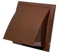 Ø 125mm Marrone Griglia di Ventilazione con Valvola Antiritorno - Griglie D'Aerazione con Protezione Antivento