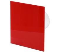 125mm Timer Aspiratore Vetro Rosso Lucido Pannello Frontale TRAX Ventilatore