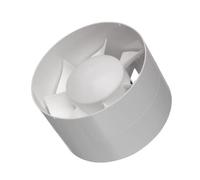 EUROPLAST Ø 125mm Ventilatore Per Tubo Di Scarico Con Temporizzatore - Silenzioso Con Cuscinetti a Sfera - Plastica - Bianco Ø 125