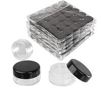 125pcs vuoto 5g chiaro rotondo piccolo vaso cosmetico di plastica contenitori vaso per trucco balsamo labbra polvere campione all'ingrosso all'ingrosso 1.5oz minuscoli mini vasetti crema con coperchi