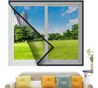 125x135cm Zanzariera Finestra, Zanzariere per Finestre, Rete Anti Zanzare Chiusura Automatica, Facile Montaggio, per Finestre Porte