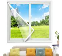 125x160cm Zanzariera Finestra, Anti Zanzare Autoadesivo Rete Tenda Chiusura Automatica a Traspirante Protezione Insetti, Facile Montaggio per Finestra