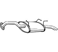 126 CV SILENZIATORE POSTERIORE PER NISSAN Primera Station Wagon WP12 2.2 Di KW 9