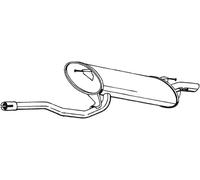 Bosal Silenziatore posteriore per Toyota Carina E Tre Vol T19 2.0 KW 98 CV 133
