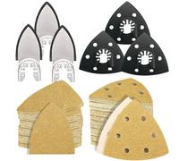 126 Kit di Carta Abrasiva Multitool 93mm Compatibile con Makita e Fein Delta-Schleifer in diverse grane ideale per levigare legno duro in spazi ristretti 40
