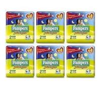 126 Pannolini PAMPERS SOLE E LUNA Pannolini Bambini taglia 2 Mini 3-6 kg NUOVI