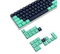 126 Tasti PBT Keycaps, Double Shot Copritasti per Tastiera Meccanica, Profilo Cherry Set di Tasti per Tastiera ANSI, Gateron Kailh Cherry MX Tastiera Gaming(Verde menta e blu scuro, Solo Copritasti)