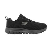 12615W-BBK SKECHERS GRACEFUL- GET CONNECTED Sneakers da donna in tessuto nero